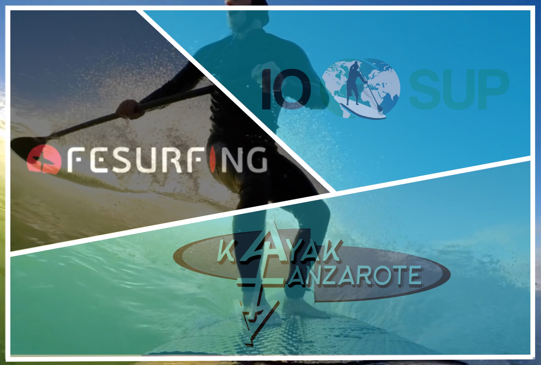 Imagen logotipos Kayaklanzarote, Iosup y fesurf